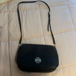 Tory Burch Black Leather Hudson Bay Shoulder Bag